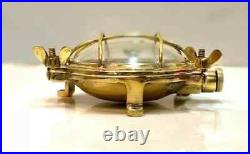 Nautical Marine Small Solid Brass Deck light Antique Polish 1 Pcs