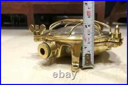 Nautical Marine Small Solid Brass Deck light Antique Polish 1 Pcs