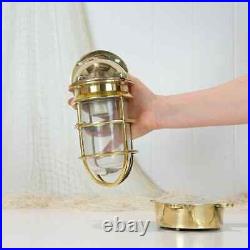 Nautical Ship Marine Solid Brass Passageway Bulkhead Light Junction Box