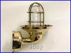 Nautical Solid Brass Outdoor Exterior Wall Light Fixture With Junction Box