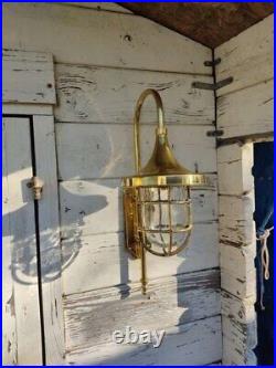 Nautical marine GOOSENECK WALL LAMPS Art Deco Brass Wall Sconces Lamp