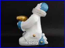 Night Perfume Lamp A. L. Made in France Signed Art Deco ALADIN Pierrot Harlequin
