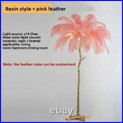 Nordic Feather Floor Lamp Luxury Ostrich Standing Tall Floor Lamp Bedroom