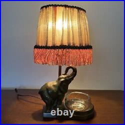 Nuart Creations Elephant Lamp Ashtray Trinket Dish Art Deco