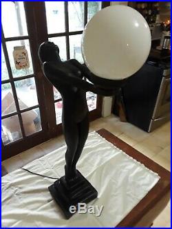 Nude Black Girl Lamp. Art deco