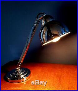 ORIGINAL ART DECO CHROME DESK LAMP. 1930sVERY RARE