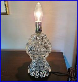 OUTSTANDING Vintage Art Deco Stacked / Segmented Glass Table Lamp Refurbished