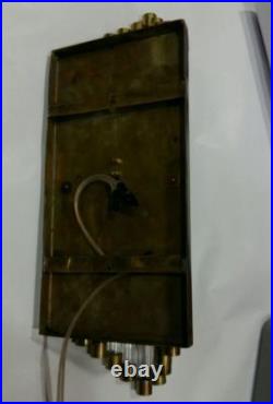 Old Vintage Art Deco Skyscraper Brass & Glass Rod Ship Light Wall Sconces Lamp