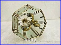 Old Vintage Rare Ceiling Hanging Electrical Glass / Brass Wire Lamp, Collectible