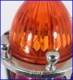 One Of A Kind Art Deco Machine Age Chrome / Wood Lighthouse Table Lamp Light