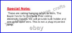 Oriental Moroccan Hanging Pendant Light Metal Ceiling Lamp Shade (Blue) 20 x 10