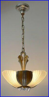 Original Art Deco Deckenleuchte Hängelampe LIGHT SHELL 1930
