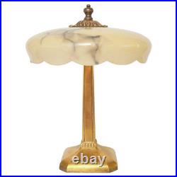 Original Art Deco Desk Lamp BUDAPEST MARBLE Table Light 1930s