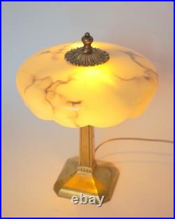 Original Art Deco Desk Lamp BUDAPEST MARBLE Table Light 1930s