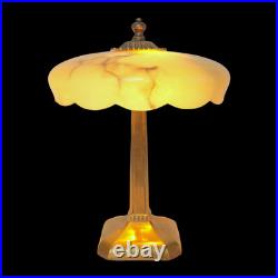 Original Art Deco Desk Lamp BUDAPEST MARBLE Table Light 1930s