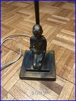 Original Art Deco Kneeling Lady Lamp Made In Germany