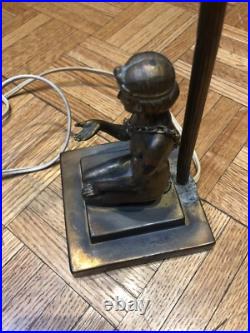 Original Art Deco Kneeling Lady Lamp Made In Germany