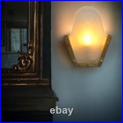 Original Art Deco PHARAO Wall Lamp Brass Gold Glass 1980 E27 LED 24.5 cm