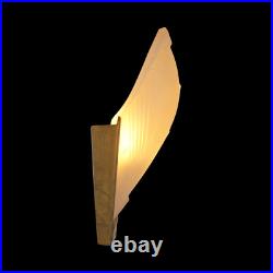 Original Art Deco PHARAO Wall Lamp Brass Gold Glass 1980 E27 LED 24.5 cm