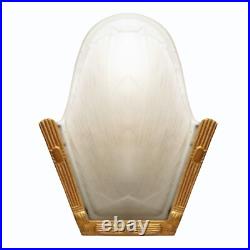 Original Art Deco PHARAO Wall Lamp Brass Gold Glass 1980 E27 LED 24.5 cm