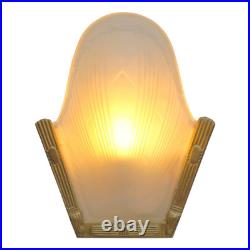 Original Art Deco PHARAO Wall Lamp Brass Gold Glass 1980 E27 LED 24.5 cm