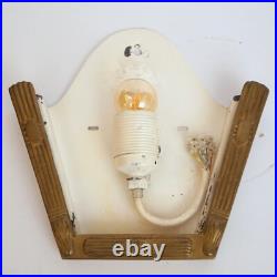 Original Art Deco PHARAO Wall Lamp Brass Gold Glass 1980 E27 LED 24.5 cm