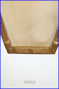 Original Art Deco PHARAO Wall Lamp Brass Gold Glass 1980 E27 LED 24.5 cm