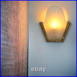 Original Art Deco PHARAO Wall Lamp Brass Gold Glass 1980 E27 LED 24.5 cm
