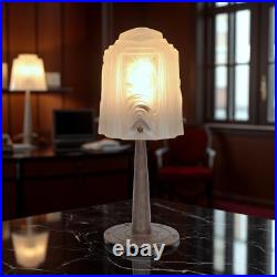 Original Art Deco Table Lamp Spiral Muller Frères Lunéville 1910 Hammered