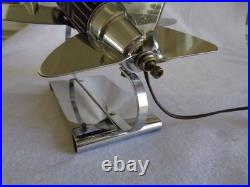 Original DOUGLAS DC-3 ART DECO COLBALT BLUE GLASS AIR PLANE TABLE LAMP 1930s