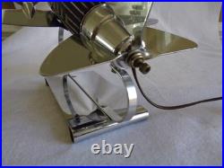 Original DOUGLAS DC-3 ART DECO COLBALT BLUE GLASS AIR PLANE TABLE LAMP 1930s