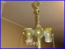 Original, numbered Large Tiffany style bronze floor lamp 22 LB hand finished