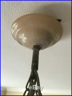 Originale Art Deco/Bauhaus Deckenlampe um 1920 aus geschliffenem Marmor, selten