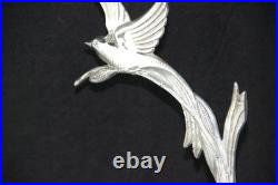 PAIR ART DECO 1930 French chrome marble onyx birds egg lamp bed desk