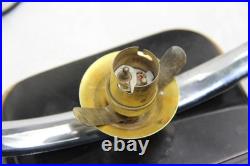 PAIR ART DECO 1930 French chrome marble onyx birds egg lamp bed desk