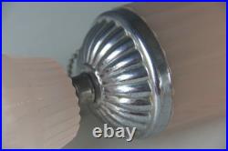 Pair 1930s HouzeX Houze Glass Art Deco Coralex Pink Skyscraper Boudoir Lamps