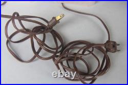 Pair 1930s HouzeX Houze Glass Art Deco Coralex Pink Skyscraper Boudoir Lamps