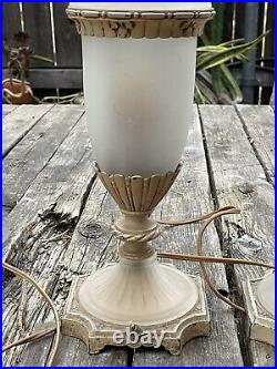 Pair (2) Antique Art Deco Boudoir Table Lamps Neoclassical Urns 1920s 1930s