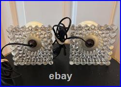 Pair Antique Art Deco Bullet Torpedo Skyscraper Table Lamps Jadeite Working