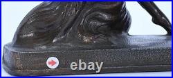 Pair Art Deco Dancer Figural Table Lamps with Fabric Shades Corded Switch No. 183