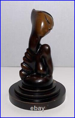 Pair Art Deco Women Lamp Bases Nudes Josephine Baker Need Electrical Fittings