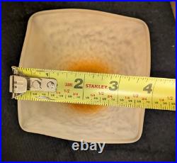 Pair French Signed Schneider Art Glass Light Fixture Shades