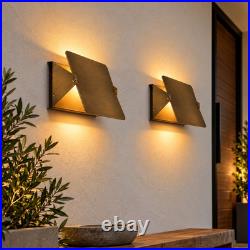 Pair Handmade Geometric Brass Wall Sconce, Modern Shield Lamp, Art Deco Lighting