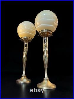 Pair Of 1930s Art Deco Diana Lamps