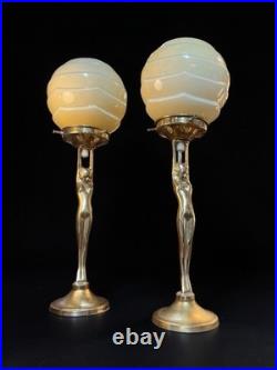 Pair Of 1930s Art Deco Diana Lamps