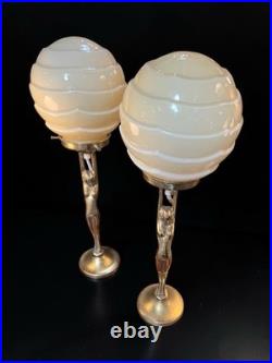 Pair Of 1930s Art Deco Diana Lamps