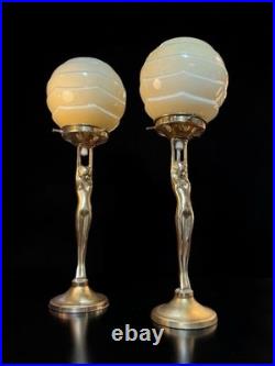 Pair Of 1930s Art Deco Diana Lamps