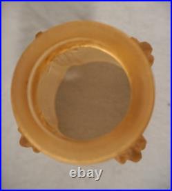 Pair Of Muller Freres Art Deco Glass Antique Lamp Shades Signed 2.25 Fitter