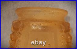 Pair Of Muller Freres Art Deco Glass Antique Lamp Shades Signed 2.25 Fitter