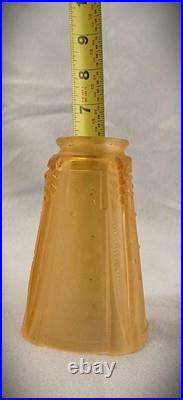 Pair Of Muller Freres Art Deco Glass Antique Lamp Shades Signed 2.25 Fitter